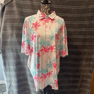 Tropical Print Polo Shirt